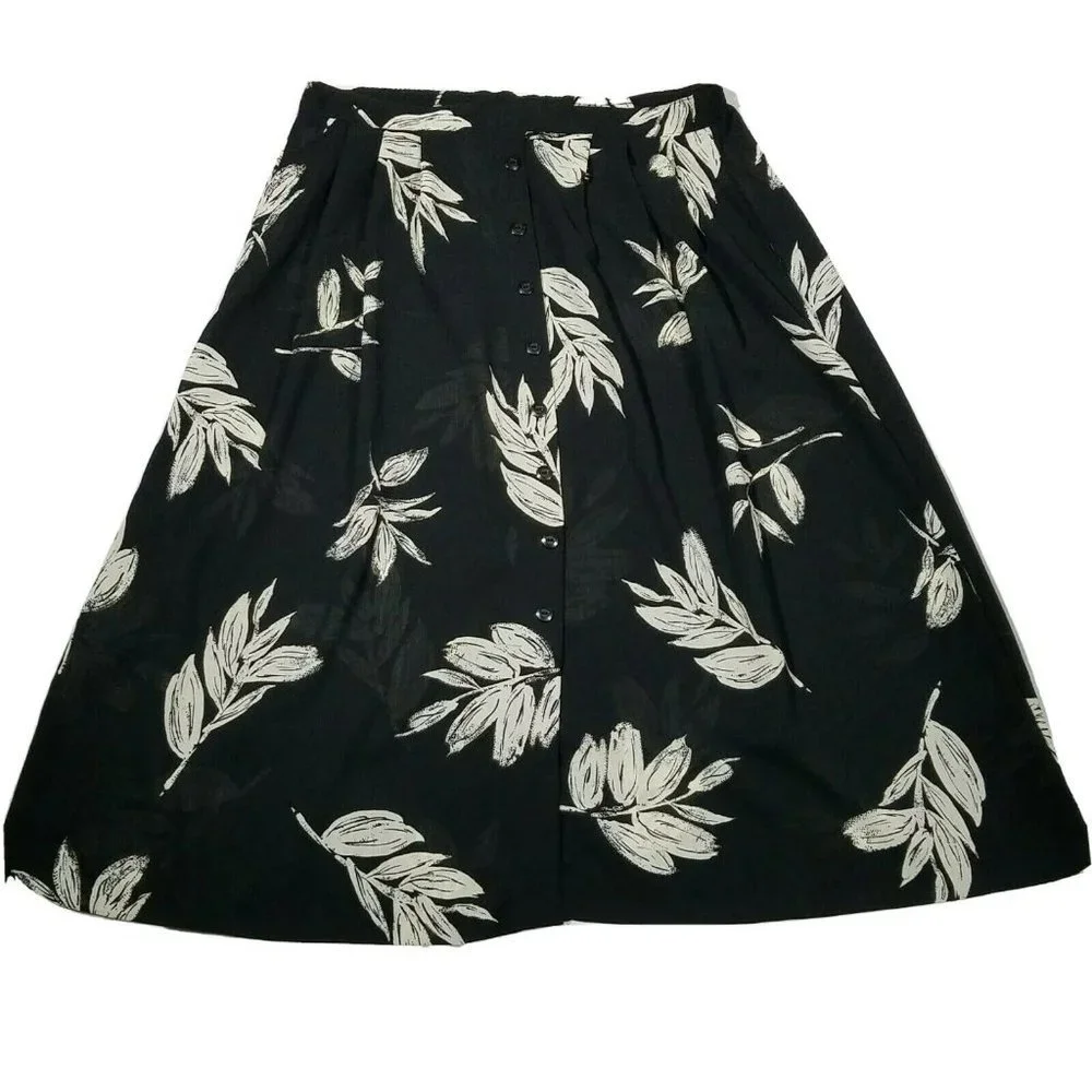 Alfred Dunner Dress/Career Skirt ~ Sz 12 ~ Black